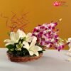Lilies N Orchids Basket