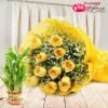 Lucky Bamboo N Roses Combo