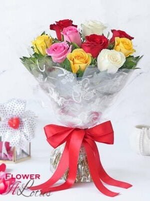 12 Mix Roses Bouquet