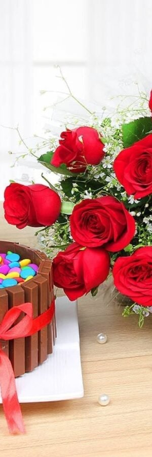 Beautiful Bouquet and KitKat cake