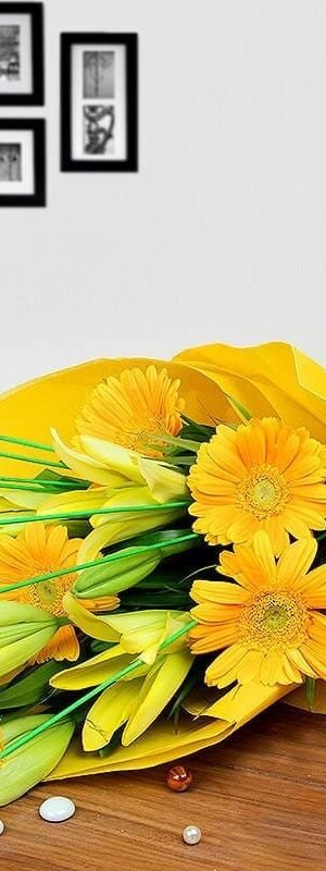 Beautiful lily and Gerbera bouquet