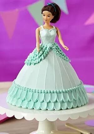 Cool Blue Barbie Cake Vanilla 2kg