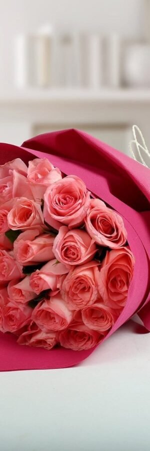 Cute Pink Roses Bunch