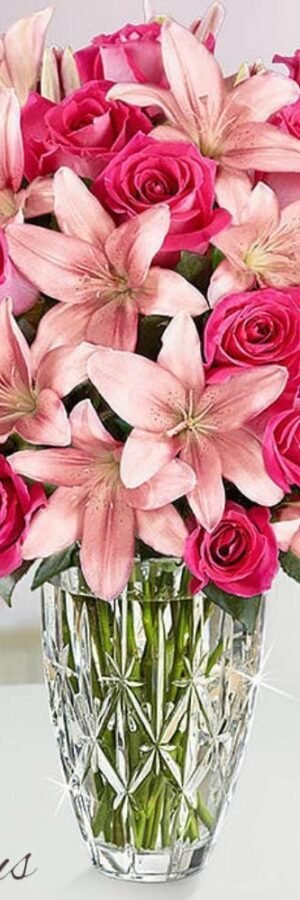 Elegant Arrangement In A Glass Vase
