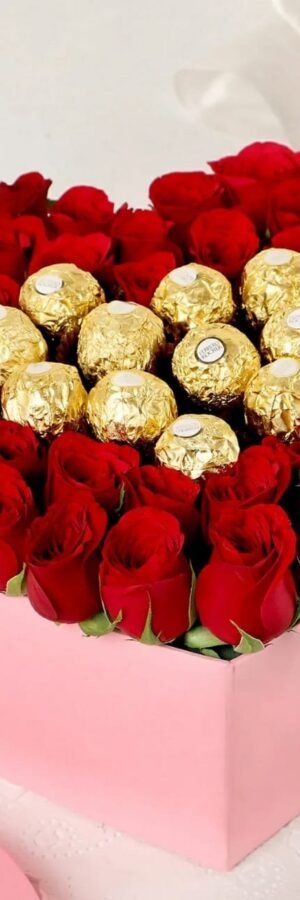 Heart Shaped Roses Arrangement
