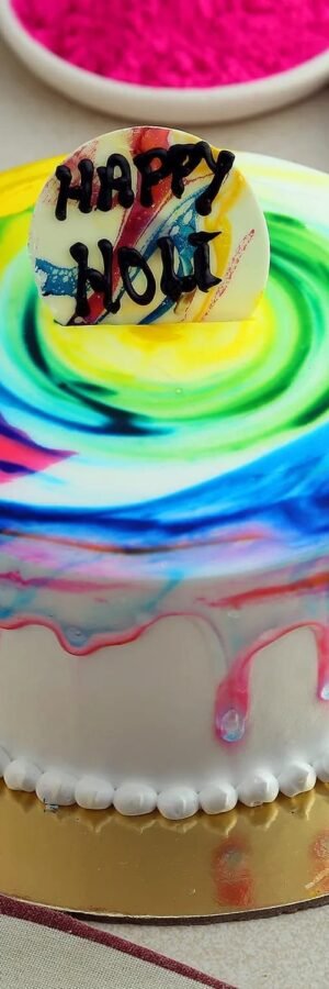 Holi Celebration Vanilla Cake- Half Kg