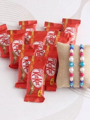 Kikat with 2 Rakhi combo