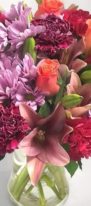 Light Colour Flowers in Vase