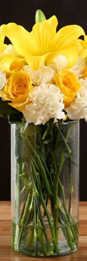 Mix Flower Glass vase