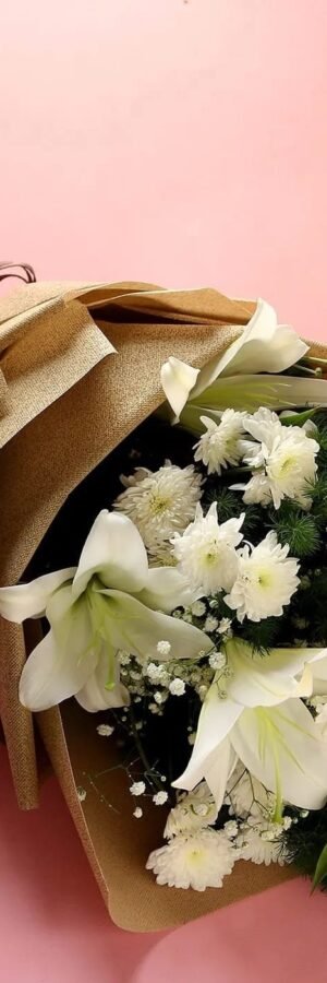 Oriental Lilies & White Daisies Bouquet
