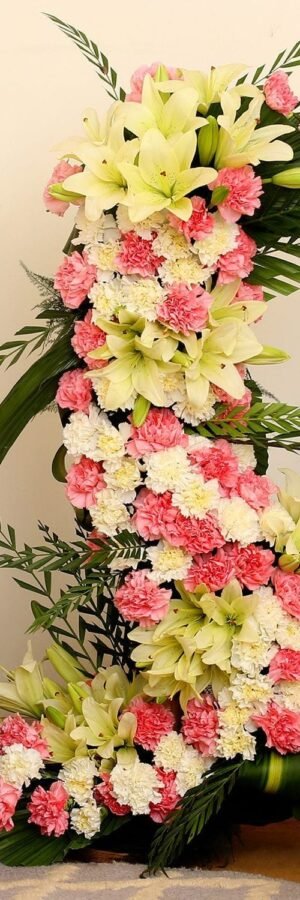 Pink & White Flowers Tall Arrangement