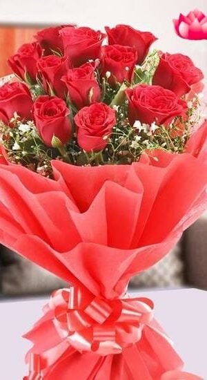 12 Red Roses Bouquet