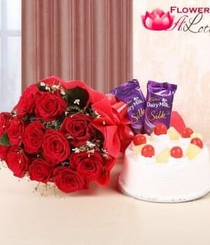 Roses Chocolate N Cake combo