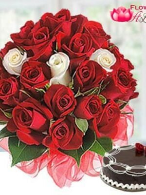 Roses21 N Chocolate Cake