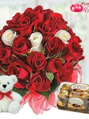 Roses21 Teddy N Chocolate