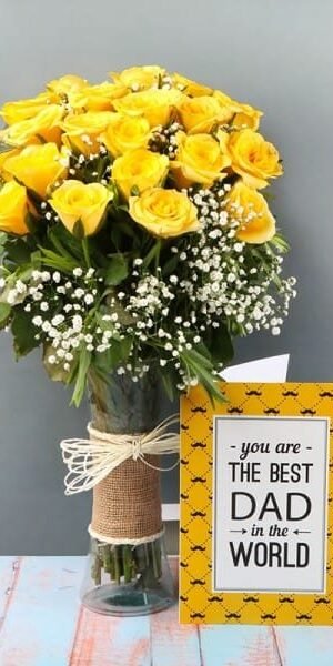 Yellow bloom N Dad Card