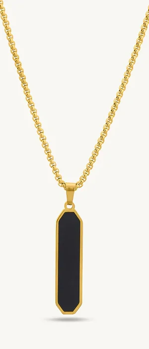 Midnight Prism Necklace- Gold